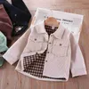 Coat Corduroy Girls' and Boys' Jackets Children's Clothing Toddler Boys' Clothing Long Sleeve Autumn Green Cute Jacket Z230719