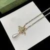 Designer de cristal pingente colar feminino correntes colares strass ouro jóias g shinny animal colares gargantilhas mulher jewlery cyd237194