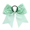 8 "Bling Glitter Pailletten Pigtail Bows voor Kinderen Grote Sparkly Cheerleading Strik Paardenstaart Houder Meisjes Elastische Haar Banden