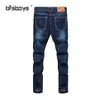 Whole-2016 Nouveaux Hommes Blanc Bleu Jeans Robin Hommes Jeans Slim Denim Skinny Crayon Pantalon Cowboy Haute Couture Célèbre Design257H