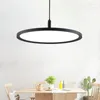 Pendant Lamps Led Art Chandelier Lamp Light Room Decor Nordic Creative Simple Aluminum Round El Restaurant Ceiling Table Single