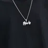 AZ Custom Name Letters Necklaces Mens Fashion Hip Hop Jewelry Iced Out Gold Initial Letter Pendant Necklace5133776