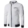 Herrtröjor varumärke moto guzzi män kvinnliga tröjor står hals blixtlås hoodie topp mode casual baseball coat sudadera hombre