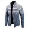 Erkek Sweaters 2022 Erkek Kazak Sıradan Sweatshirt Jacquard Zip Polo Sweater Hardigan Ceket Erkek Kış Mock Boyun Sweater Külot Mens Giysileri L230719