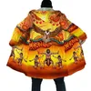 Wolmengsels voor heren PLstar Cosmos Aboriginal Indigenous Australia Kangaroo 3D Print Capuchon Mantel Unisex Winterfleece Windbreker Warme Mantel PZY01 HKD230718