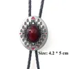 Bolo Ties Red Stone Verstelbare Gesp Western Cowboy Bolo Bolo Tie Unisex Mannen Vrouwen Nieuwigheid Stropdas Mode Accessoires Bruiloft gast Gift HKD230719