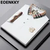 Męskie polo luksusowe eoenkky marka męska koszula polo z haftem lapowym letnia tshirt koreańska moda swobodna wersja odzieży 230718