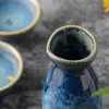 Wine Glasses 5Pcs Retro Japanese Sake Set Ceramic Flagon Liquor Cup 1 Pot 4 Cups Home Bar White Creative Drinkware Gifts 230719