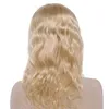 Cabelo virgem brasileiro 613 cabelo humano loiro 13X4 peruca dianteira do laço 10-32 polegadas onda do corpo 613 # perucas coloridas com cabelo do bebê rendas leves254D