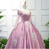 100%реальное платье с мячом 18 -го века Pink Pink Queen Medieval платье Renaissance Gown Queen Victoria Платье Antoinette Belle Ball Can Cus248o