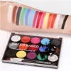 Body Paint Tattoo Art Palette Makeup Multicolor Face Body Painting Kit Christmas Halloween Gift Vitality Party Child Safe Non-toxic Flash 230718