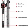 Ruten-Rollen-Kombination Sougayilang Casting Fishing Combo 1,8 m 2,1 m ultraleichte Kohlefaserrute und 11LB Max Drag 7,2 1 Übersetzungsverhältnis Angelrolle Angeln 230718