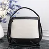 Sac fourre-tout pour femme le5a7 Hobo Bag Sacs à main pour appareil photo de luxe Cuir véritable mode masculine Logo en métal été coucher de soleil bandoulière Sac à bandoulière week-end Noir