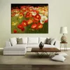 Art mural de fleurs sur toile Poppy Pizzazz Peinture contemporaine artisanale pour entrée