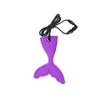 Silicone Mermaid Tail Pendant Baby Teether Necklace Children Food Grade Sensory Chewing Toys Infant Teeth Molar Stick Gift