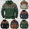 Felpe con cappuccio da uomo Felpe con cappuccio autunno Felpe con cappuccio da uomo Colorblock Aztec Etnico Elegante Abbigliamento maschile Camicia a maniche lunghe Pullover con cappuccio casual Camicetta Top T230719