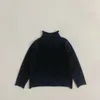 Pullover MILANCEL Herfst Kinder Pullover Hooggesloten Solid Knitting Stretch Base Sweater HKD230719