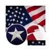 Bannerflaggor 210d nylon 3x5fts USA USA USA broderi amerikansk flagga av sy ränder direkt fabrik grossist drop leverera dhqy9