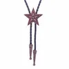 Bolo-Krawatten Bolo-Krawatte New Pentagram Retro-Hemdkette großer Sternkragen Halsketten lange Krawatten Anhänger HKD230720