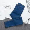 Frauen Shorts Europäischen und Amerikanischen Stil Hohe Taille Pfirsich Hüfte Elastische Denim Hose Skinny Pack Kleine Fuß Bleistift 2023 230718