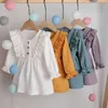 Robes de fille Ma bébé 1-6Y enfant en bas âge enfant bébé filles robe vintage volants robe à manches longues pour les filles solide automne printemps enfants costumes