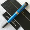 Högkvalitativ rullboll Pen Luxury Special Edition Lucky Star Classic Blue White Black Metal Stationery Writing Smooth Office Sch311z