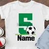 T-shirts Famille t-shirt football anniversaire nom personnalisé design Football Shirts Enfants Maillots Garçon papa maman Football Shirts Football Tshirt x0719