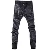 Nouvelle mode hommes pantalons en cuir skinny moto jeans droits pantalons décontractés taille 28-36 A1031240Z