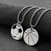 Pendant Necklaces Football Link Chain Soccer Basketball Volleyball Stainless Steel Necklace Sport Jewelry Men Boy Children Gift