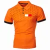 2023 Summer Men Polo Shirt قصيرة الأكمام أعلى الأزياء المطبوعة Dot Slim Fit Golf Wear Terts for Men Shorts Polo 4XL