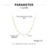 Chains Women Choker Stainless Steel Fashion Star Cross Link Chain Necklace For Girlfriends Gifts 16inch 6cm Gold-Plated