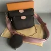 Designerskie torby zewnętrzne 3 sztuki Zestaw wysokiej jakości Kobiety torebki damskie Multi Pochette Akcesoria Crossbody ramię 298i