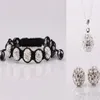 5 Unids / lote 10mm arcilla cristalina nueva llegada disco perla Rhinestone cristal Set pulsera collar tachuelas pendientes joyería conjunto o3422 w257W