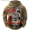 Felpe con cappuccio da uomo Felpe US Route 66 Felpa con cappuccio da uomo Vintage Felpa con cappuccio Harajuku Abbigliamento Inverno Pullover allentato Top 2023 Casual oversize Streetwear T230719