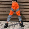 女性のズボンcapris omsj秋の冬冬のハイトウエストフラッシュ反射パッチワークジョガーパンツネオンストリートウェア衣装貨物ズボン230719