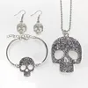 Necklace Earrings Set 4Pcs Punk Hip Hop Handmade Skull Gorgeous Bracelet Jewelry Gift For Friends Lover Wholesale