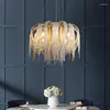 Chandeliers Italian Lighting Luxury Tassel Hanging Lamp Postmodern LED Chandelier Living Room Restaurant Bedroom Engineering Designer Fixtur