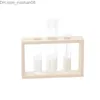 Vases Vases Home Creative Test Tubes Glass Planter Terrarium Flower Vase With Wooden Holder Propagation Hydroponic Plant Table Ornaments Z230719