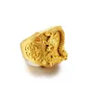 Anelli da matrimonio Anello di drago dorato 24k per uomo vietnamita sabbia oro anello regolabile di lusso gioielli maschi di compleanno per matrimoni Gift di gioielli raffinati 230718