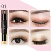 Eye ShadowLiner Combination Ombretto a doppia testa stick in metallo e penna color crema luccicante impermeabile ad alto pigmento durevole 230719