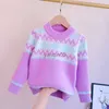 Pullover Girls Sweter Zimowe ubrania Dzieci Nowe modne ubrania Dzieci Koszule Wysokiej jakości Kostium dla niemowląt ciepły HKD230719