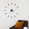 Väggklockor minimalistisk stor klockmekanism vintage nordisk tyst modern design kök reloj de pared rum dekoraktion