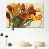 Textured Contemporary Art Tulip Time dipinto a mano villaggio scenico tela pittura arredamento camera da letto