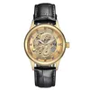 Armbandsur guldmekanisk sportdesign Bezel Golden Watch Mens Watches Top Montre Homme Clock Men Automatic Skeleton Watchwristwatches WR