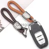 Car Key Car Custom Leather Rope Horseshoe Buckle keychain Zinc Alloy Key Rings For Hyundai GENESIS g80 g70 g90 gv80 Car keyring x0718