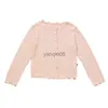 Suéter Chaqueta de punto para niñas 2023 Verano Nuevo color Encaje Cárdigan de manga larga para niñas vacías Algodón Moda Jumper Ropa para niños HKD230719