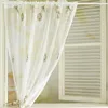 Tenda Voile Bianco Ricamo Mezza Corta Cucina Cieca Cafe Bagno Trattamento Netto Piccola Finestra Tende 1 pz