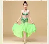 Stage Wear Quality Girls Belly Dance Shiny Sari Dress Orientale Enfant Costumes For Kids Oriental