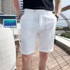 Herrenanzüge Herren Formelle Kleidung Slim Fit Kurze Anzughose 36 Britischer Stil Männlich Solide Business Casual Shorts Hohe Qualität