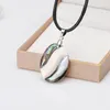 Pendant Necklaces Natural Shell Choker Pearl And Abalone Stitching Oval Long Necklace Collar Wedding Jewelry